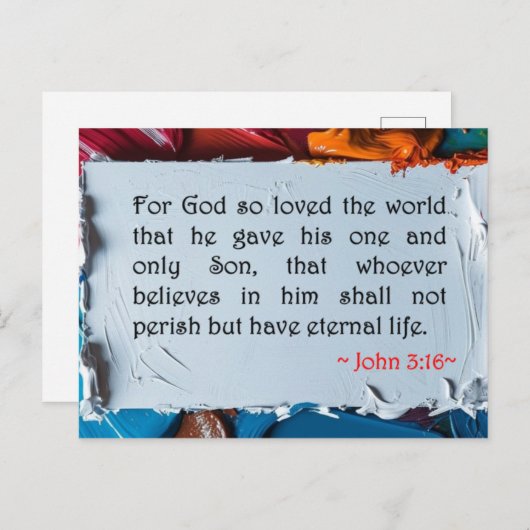 John 3:16 briefkaart (Voorkant / Achterkant)