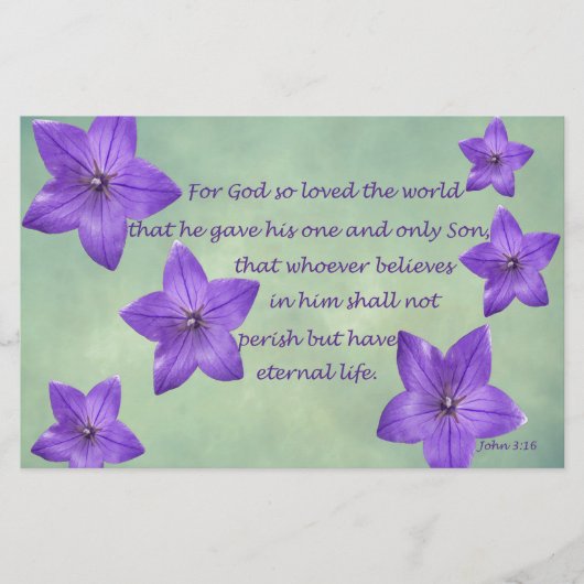 John 3:16 briefpapier (Voorkant)