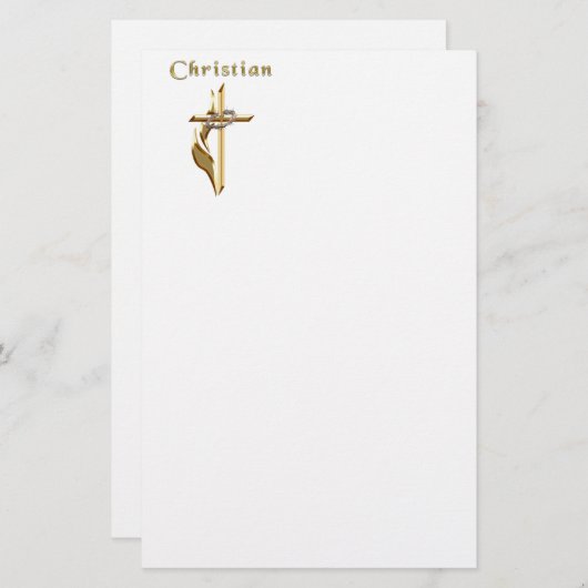 JOhn 3:16 Briefpapier (Voorkant / Achterkant)