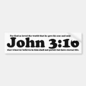 John 3:16 bumpersticker (Voorkant)