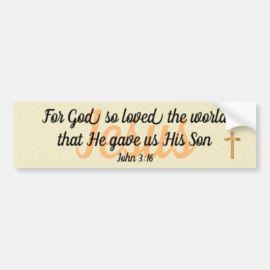 John 3:16 bumpersticker (Voorkant)