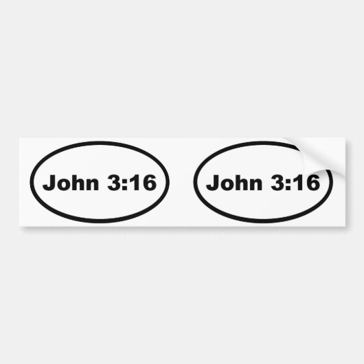 John 3:16 bumpersticker (Voorkant)
