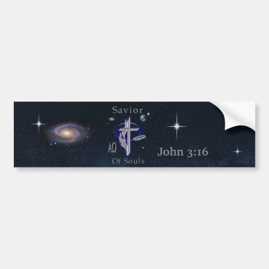 JOhn 3:16 Bumpersticker (Voorkant)