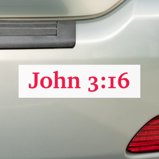 John 3:16 bumpersticker (Op auto)