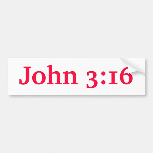 John 3:16 bumpersticker (Voorkant)