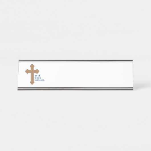 John 3:16 bureau naambordje (Voorkant)