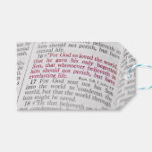 John 3:16 cadeaulabel (Voorkant (Horizontaal))