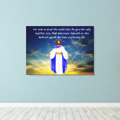 John 3:16 canvas afdruk (Insitu (Houten vloer))