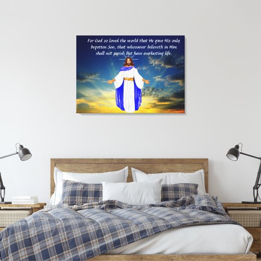 John 3:16 canvas afdruk (Insitu (Slaapkamer))