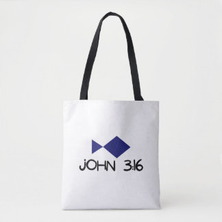 John 3:16 Canvas tas