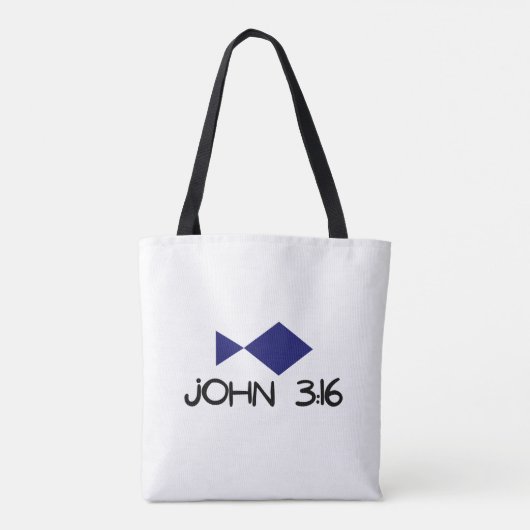 John 3:16 Canvas tas (Achterkant)