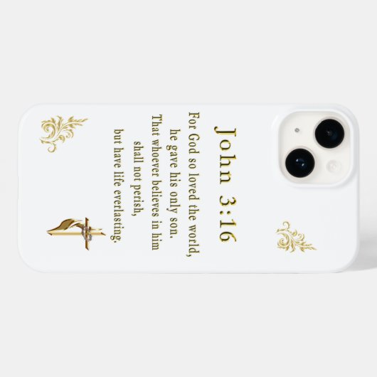 John 3:16 Case-Mate iPhone case (Achterkant (horizontaal))