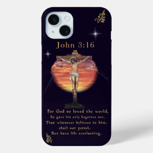 John 3:16 iPhone 15 mini hoesje