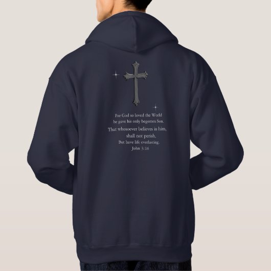 John 3:16 christelijk hoodie (Achterkant)