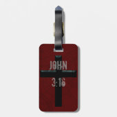 John 3:16 Christelijk kruis Bagagelabel (Achterkant verticaal)