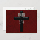 John 3:16 Christelijk kruis Briefkaart (Voorkant / Achterkant)