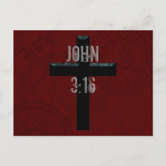 John 3:16 Christelijk kruis Briefkaart (Voorkant)