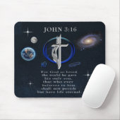 John 3:16 christelijk muismat (Met muis)