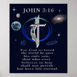 John 3:16 christelijk poster