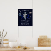 John 3:16 christelijk  poster (Keuken)