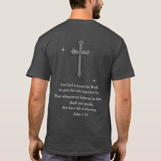 John 3:16 christelijk t-shirt (Achterkant)