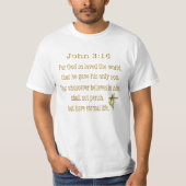 John 3:16 Christelijk t-shirt (Voorkant)