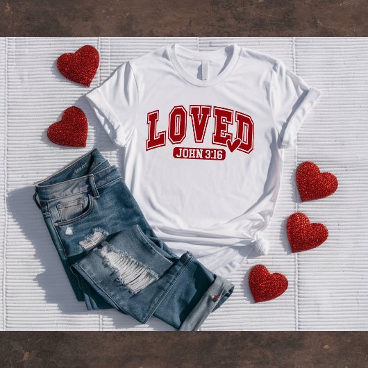John 3:16 Christelijk Valentijns T-shirt