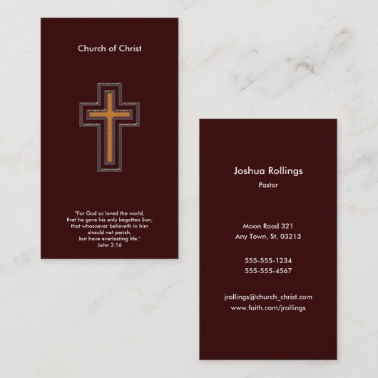 John 3:16 | Christelijk Visitekaartje (Voorkant / Achterkant)