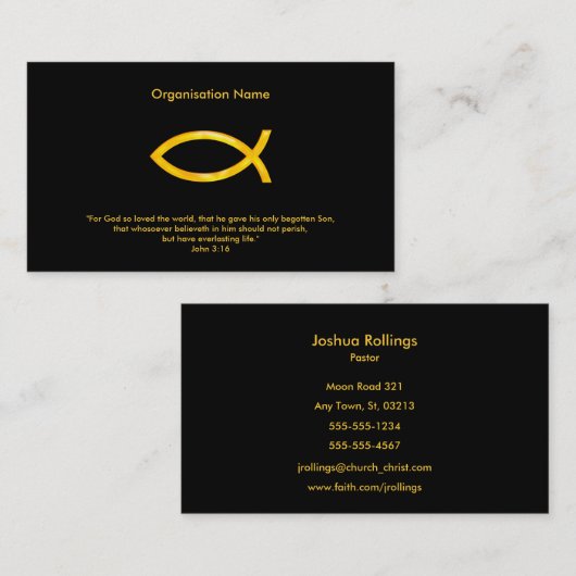 John 3:16 | CHRISTELIJK Visitekaartje (Voorkant / Achterkant)