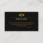 John 3:16 | Christelijk viskruis Visitekaartje (Achterkant)