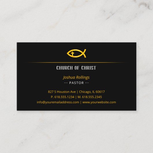 John 3:16 | Christelijk viskruis Visitekaartje (Voorkant)