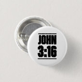 John 3:16 Christelijke Bijbelversie Ronde Button 3,2 Cm (Voorkant /achterkant)