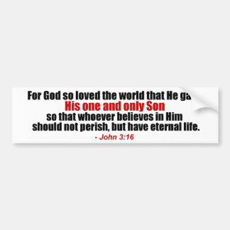 John 3:16 Christelijke Bumpersticker