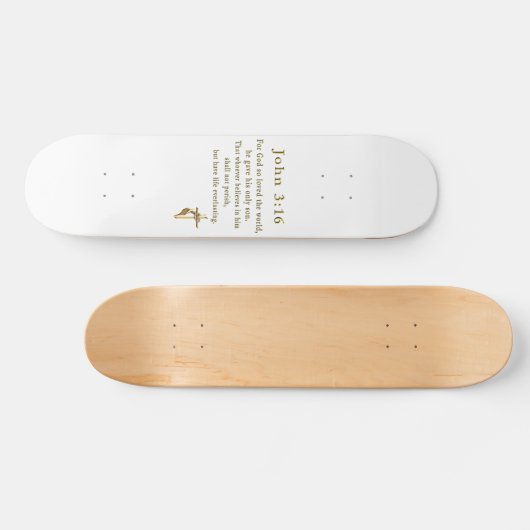 John 3:16 Christelijke cadeauskateboard Persoonlijk Skateboard (Horizontaal)