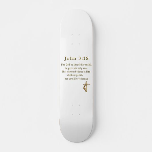 John 3:16 Christelijke cadeauskateboard Persoonlijk Skateboard (Voorkant)