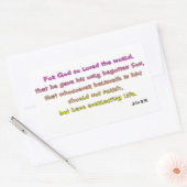 John 3:16 Christelijke Gift Rechthoekige Sticker (Envelop)