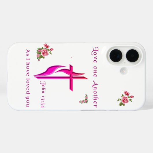 JOhn 3:16 Christelijke iPhone 16 hoesje (Achterkant (horizontaal))