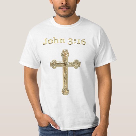 John 3:16 Christelijke Mannen T-shirts (Voorkant)