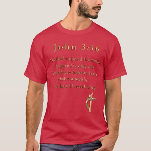 John 3:16 Christelijke t-shirts (Voorkant)