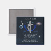 John 3:16 christen magneet (Voorkant / Achterkant)