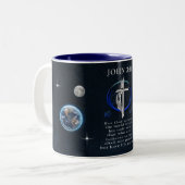 John 3:16 christen tweekleurige koffiemok (Voorkant links)