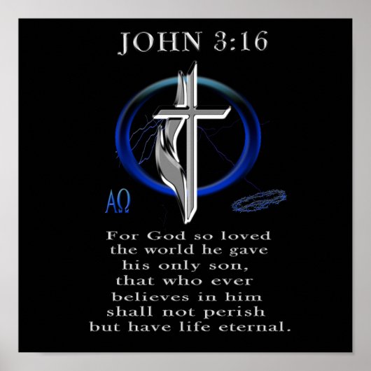 John 3:16 clothing poster (Voorkant)