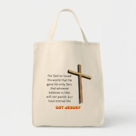 John 3:16 Cross Tote Bag