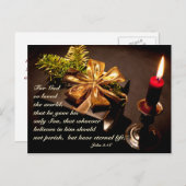 John 3:16 de God van de Manuscript van de Manuscri Feestdagenkaart (Voorkant / Achterkant)