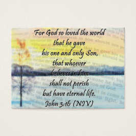 John 3:16 deelkaart visitekaartje