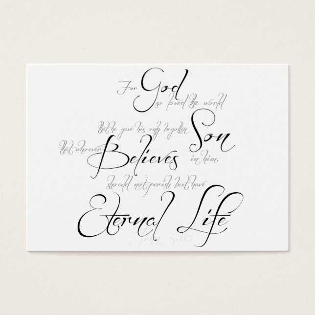 John 3:16 deelkaart visitekaartjes (Voorkant)