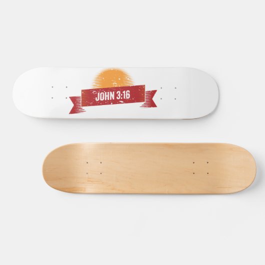 John 3:16 Design  look Persoonlijk Skateboard (Horizontaal)