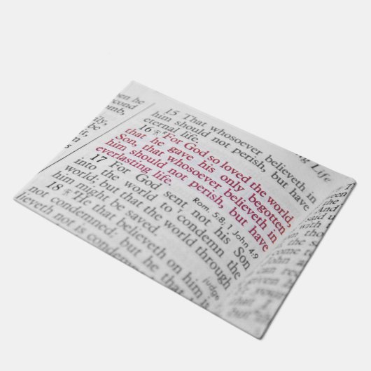 John 3:16 deurmat (Schuin)