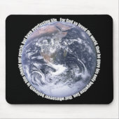 John 3:16 Earth Christelijk Mousepad Muismat (Voorkant)