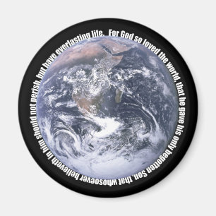 John 3:16-Earth Christelijke Magnet